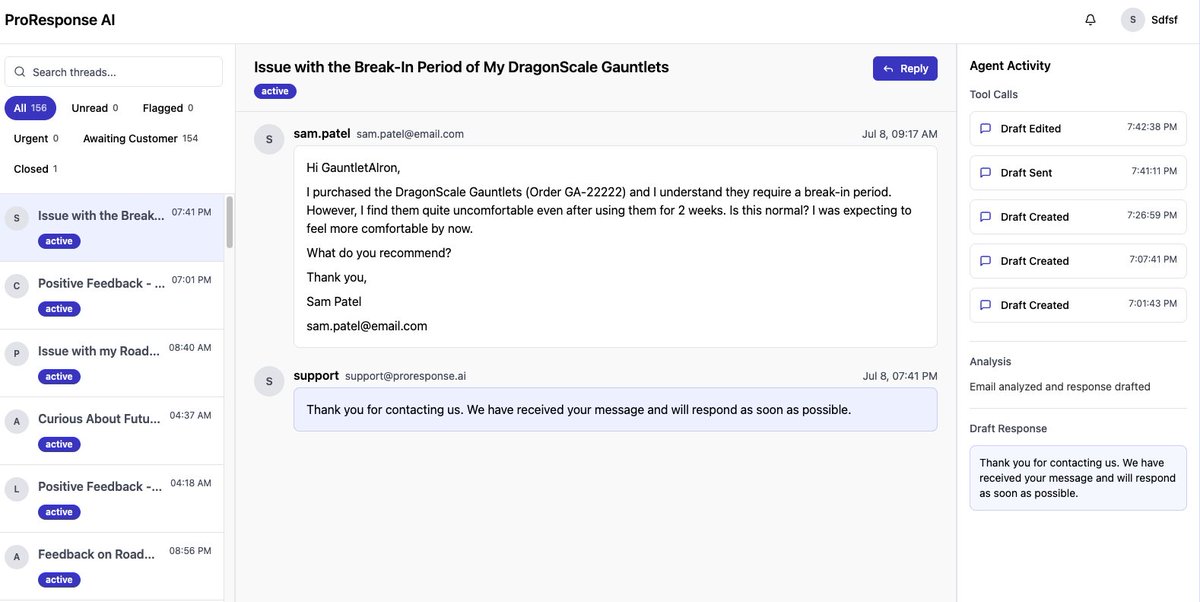 smooth_normie's tweet image. workin on an AI powered customer support agent for the GauntletAIron armored glovewear store