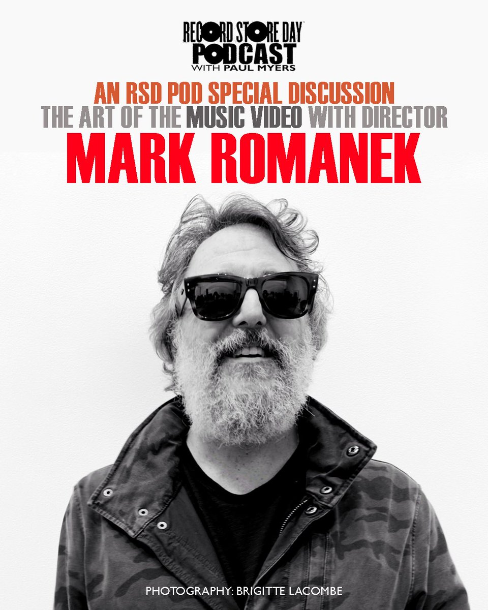 NEW EPISODE RECORD STORE DAY PODCAST

Director MARK ROMANEK is a music video auteur whose client list includes Jay-Z, Beck, Fiona Apple, Beyonce, Nine Inch Nails, Taylor Swift, Billie Eilish, David Bowie, and Johnny Cash.
Wherever you get  podcasts or: bit.ly/RSDPODCAST