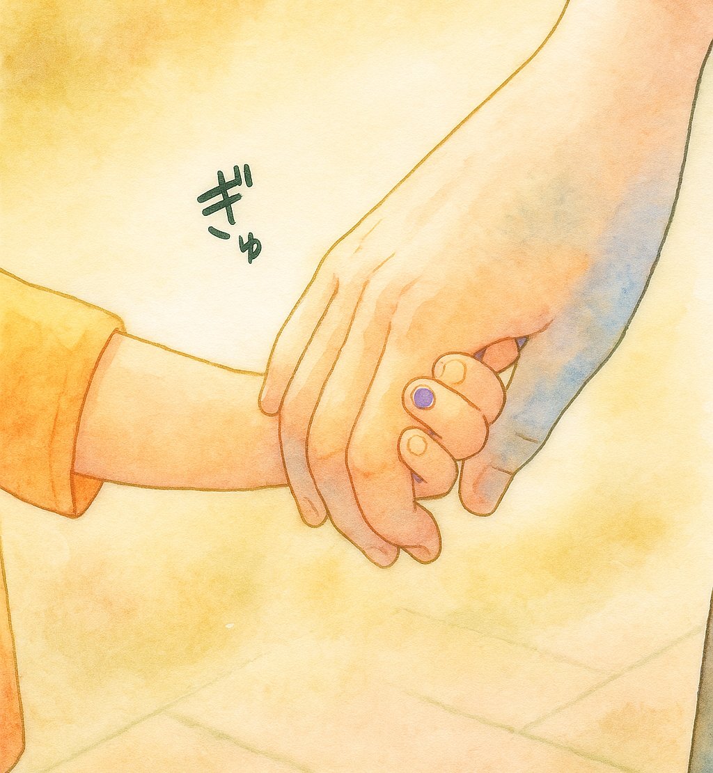 子供と並んで歩いている時にふと手を出したら、何も言わずにぎゅっと繋いでくれた。
あぁ、こういう瞬間が「幸せ」なんだなって心がじんわりあたたかくなった。
いつまでこうして手を繋いでくれるんだろう。
今この一瞬が、何よりの宝物。
