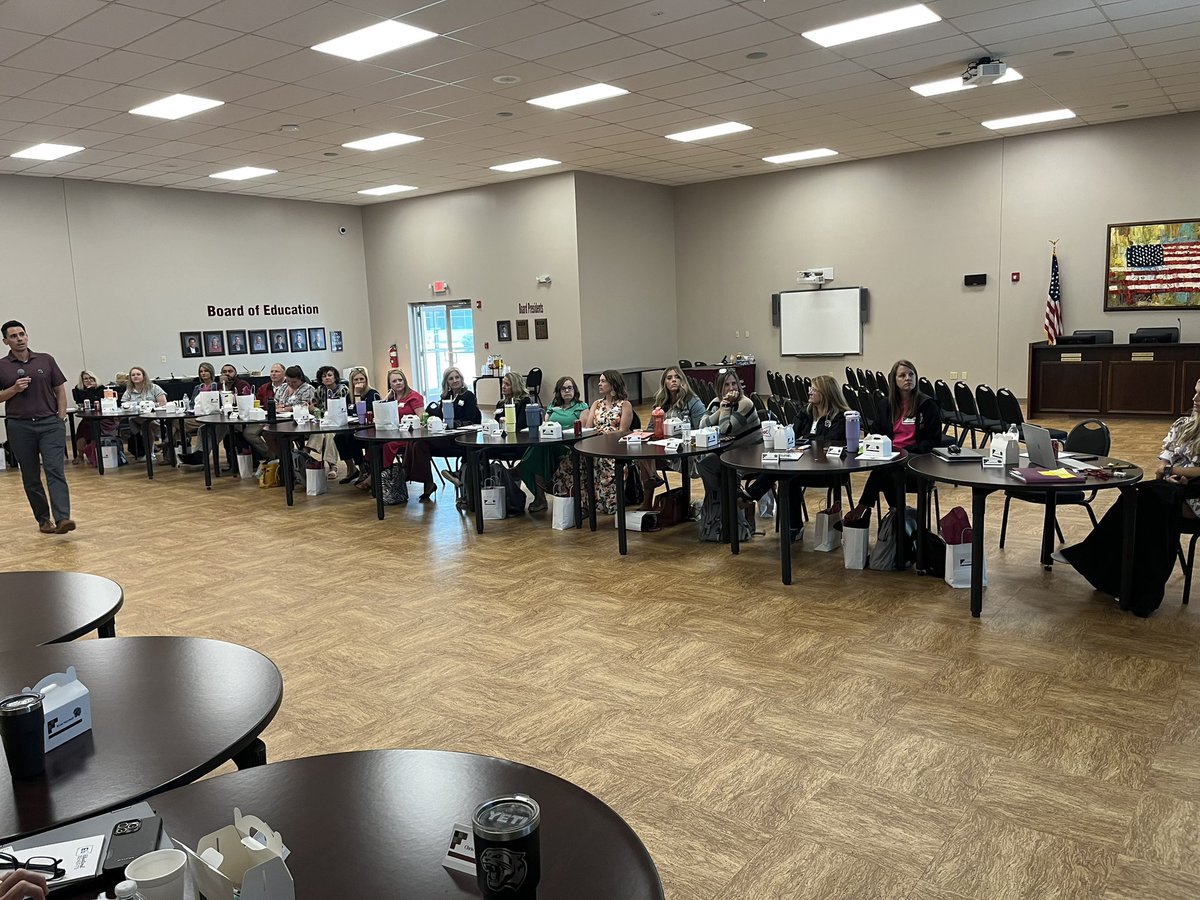 SuptChrisNail's tweet photo. Today was the first day of the @Benton_Schools Leadership Summit! All of our building administrators, central office staff, and classified directors gathered to prepare for a strong start to the school year. Grateful for this team and the work ahead! #WeAreBenton https://t.co/Q5lcDugY1v