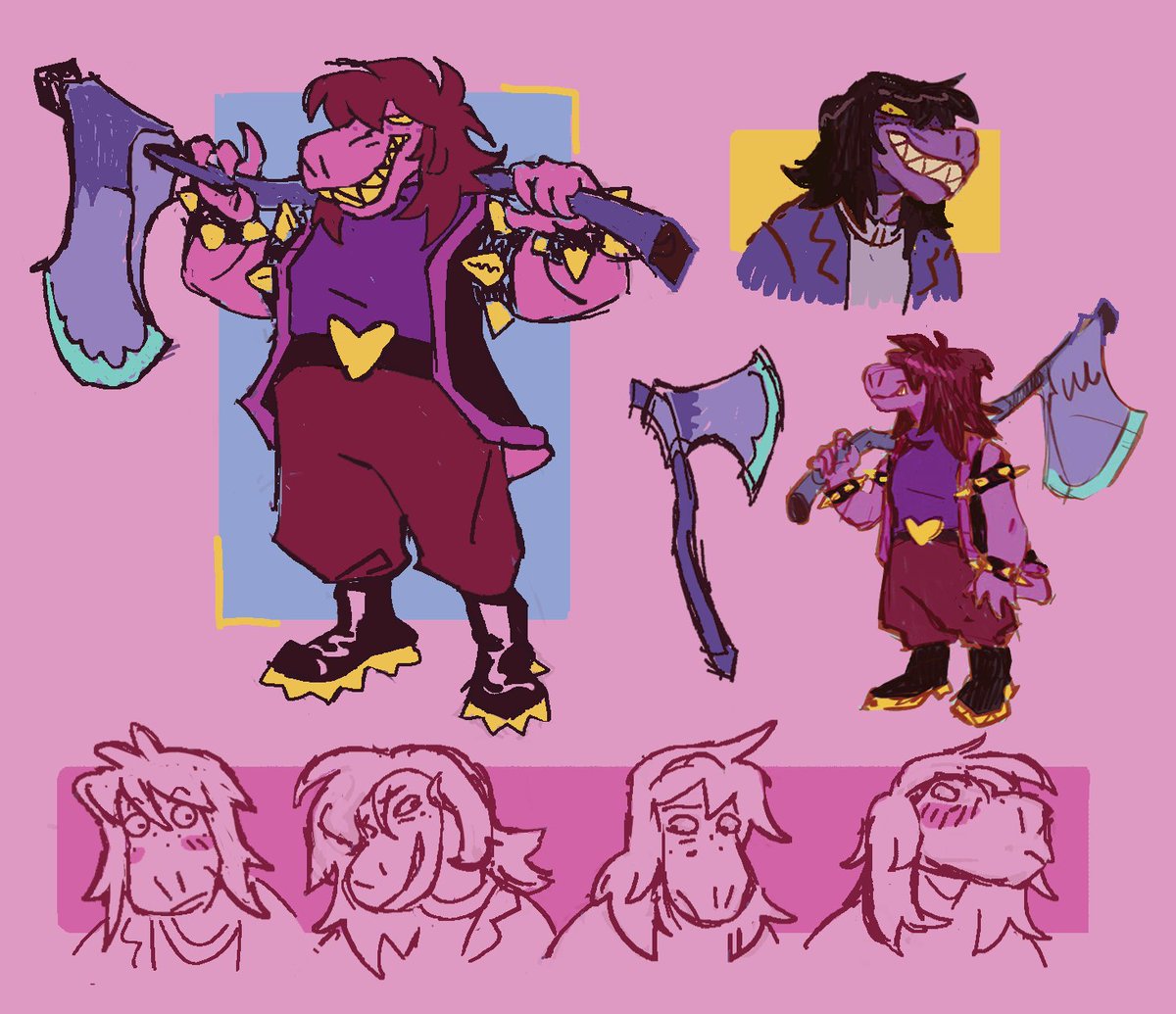 PrairieGhosted's tweet image. figuring out how to draw her in between things #DELTARUNE