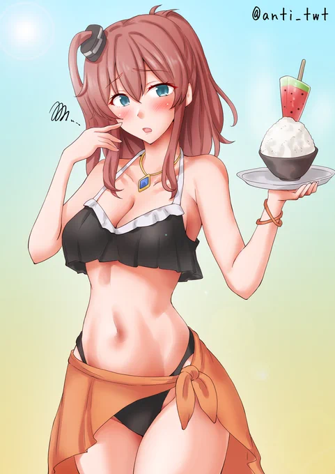 サラっちを怒らせたら昼飯がこれになった #艦これ版深夜の真剣お絵描き60分一本勝負 #艦これ版真剣お絵描き60分一本勝負_20250708