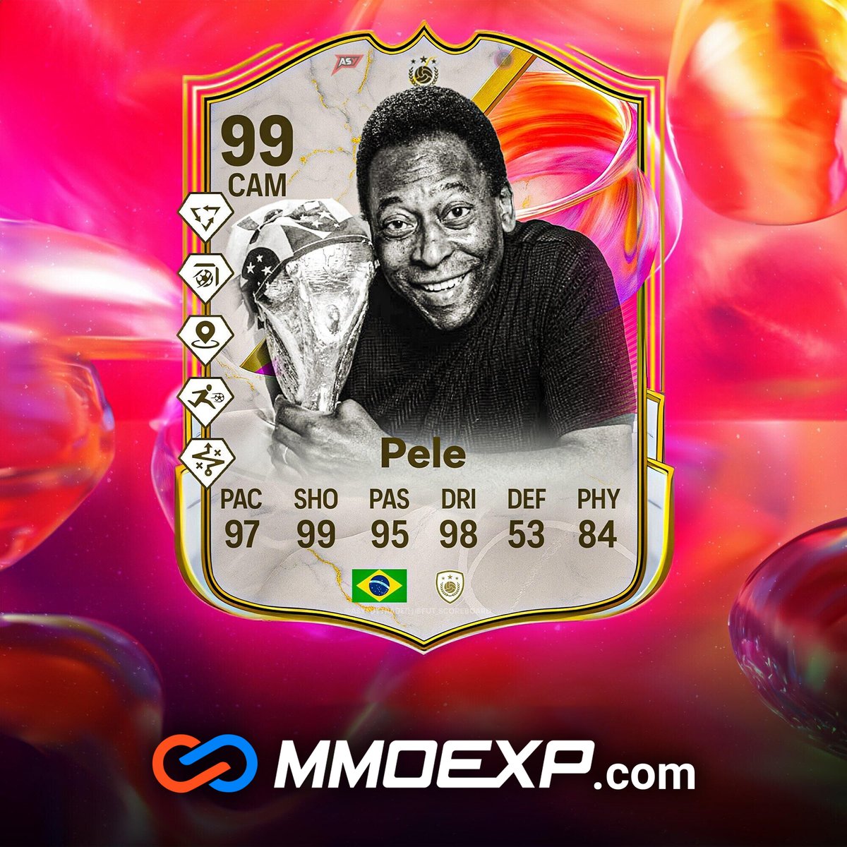 MMOEXP (@mmoexpservice) on Twitter photo 🚨PELE🇧🇷with 99 Rating is coming as FUTTIES ICON this Friday.
Who is the best ICON do you think?👀
#FC25 #FUTTIES #mmoexp 🚨PELE🇧🇷with 99 Rating is coming as FUTTIES ICON this Friday.
Who is the best ICON do you think?👀
#FC25 #FUTTIES #mmoexp