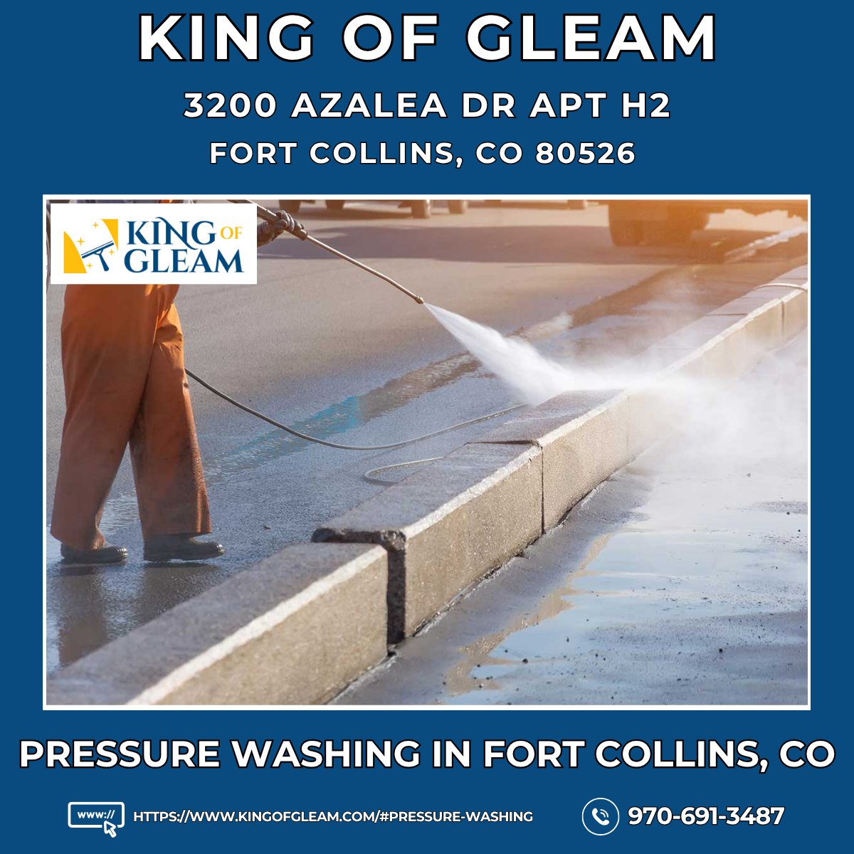 KingGleam's tweet photo. Pressure Washing in Fort Collins, CO - King of Gleam

https://t.co/ImggENdVfU

King of Gleam
3200 Azalea Dr APT H2
Fort Collins, CO 80526
(970) 691-3487

https://t.co/scsYmO1tPa

#PressureWashing #PressureWashingFortCollinsCO https://t.co/UATZRl6YPP