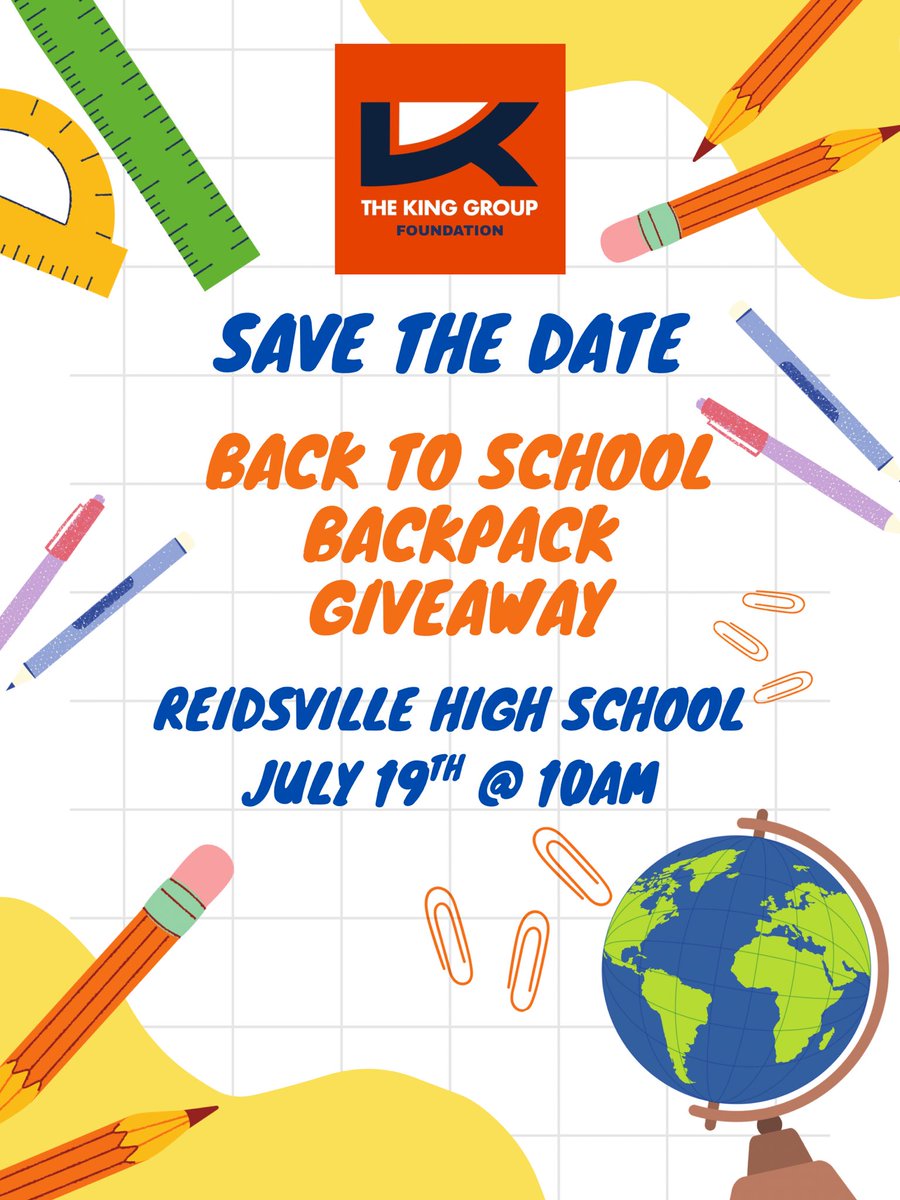 JenniferKing5's tweet image. Reidsville spread the word for my foundation’s annual backpack giveaway. We going bigger this year as we continue to serve the Rockingham County community.
Big thanks to our gold sponsor @EO_Triangle
Donation link: every.org/the-king-group…