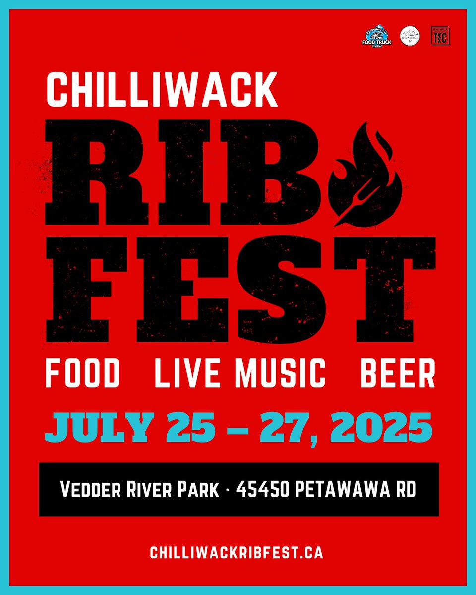 Join us for the third annual Chilliwack Ribfest! 

chilliwackribfest.ca 

#chilliwackribfest #chilliwackeats #chilliwackBC #chilliwackevents