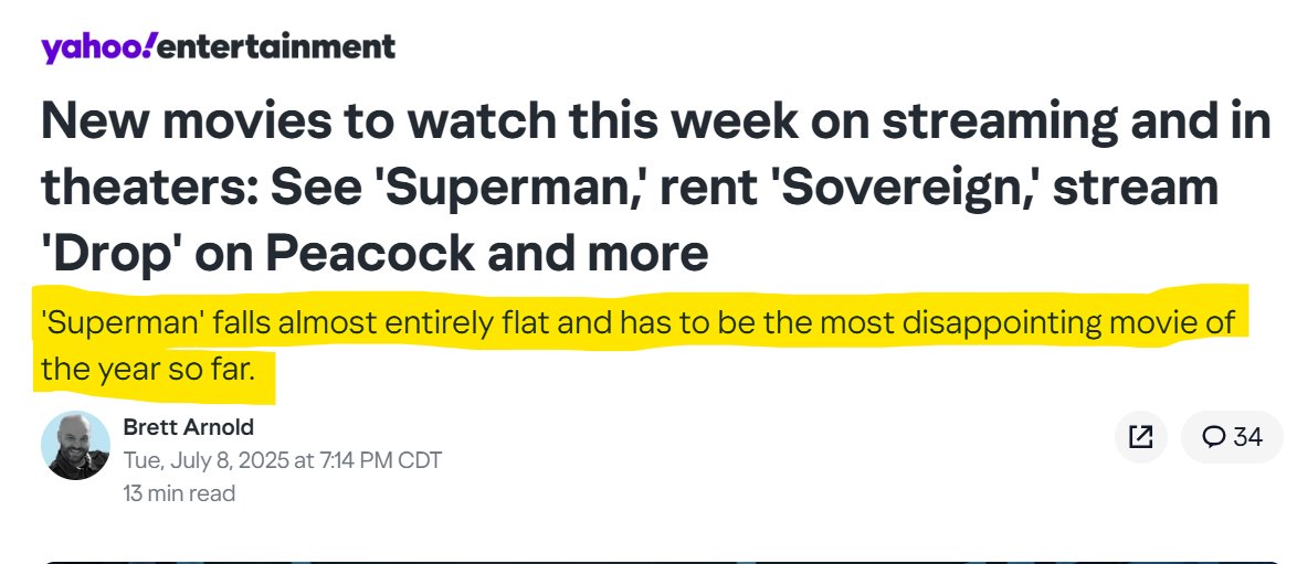SethKabala's tweet image. Already bought tickets for the whole family. Even more excited to see it now that I know critics have expended their chest-puffing energy. Now that they've declared themselves the winners, let's all show them who really matters: fans. #EveryonesACritic #Superman #LookUp