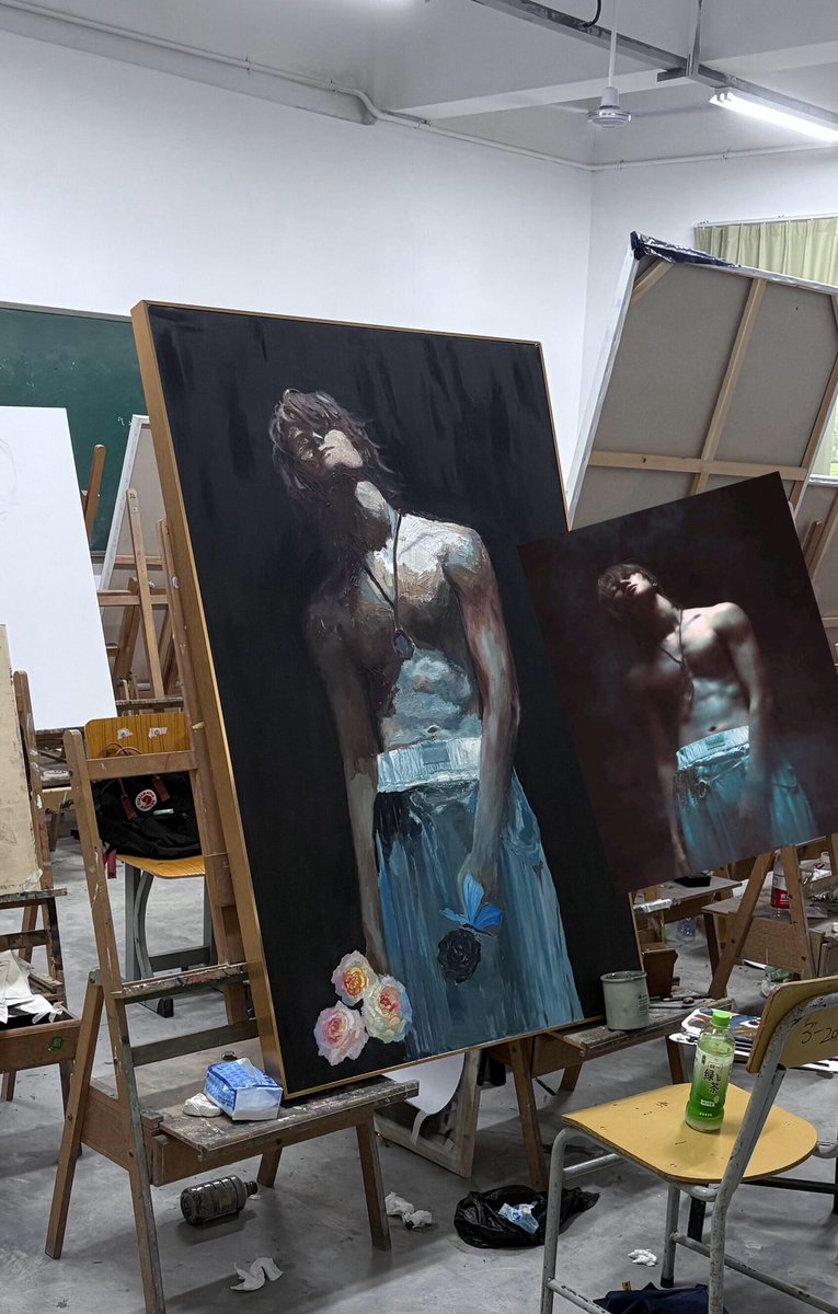 Fanbase_of_XMH's tweet photo. Oil Painting Graduation Work:
The Best Answer -- Xu Minghao

Credit: 向晚. @ RedNote

#minghao #THE8 #디에잇 https://t.co/x6Pzssqp9F