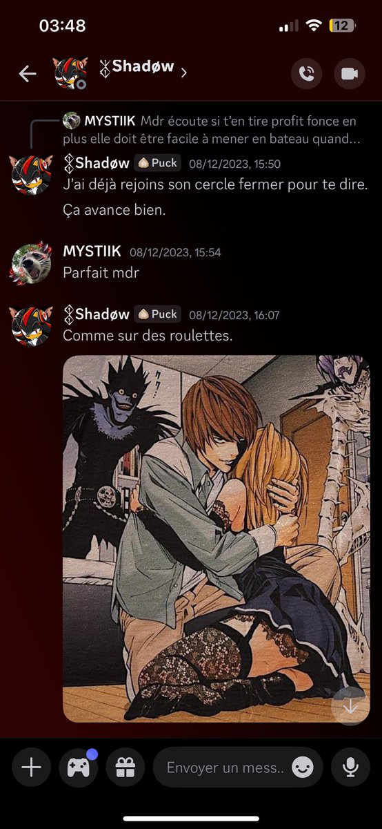Dit la meuf qui s’est faite manipuler par Shadow qui lui a fait croire qu’il était in love juste pour la baiser… 
Regardez vous me forcer à faire quoi mdr me mettez pas dans votre sac c pas moi qui prend les femmes pour des vides couilles c celui qui t’as baisé seulement