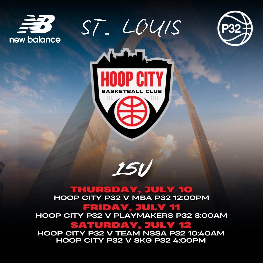 Hoop City Basketball Club (@hoopcitybc) on Twitter photo We are in St. Louis this weekend to compete in the <a href="/p32league/">P32 League</a> circuit! 15U and 16U teams tip off on Thursday, and 17U on Friday. Wish the boys luck as we hit the final half of the AAU season!
#p32league #hoopcity #aauhoops #newbalancebasketball We are in St. Louis this weekend to compete in the <a href="/p32league/">P32 League</a> circuit! 15U and 16U teams tip off on Thursday, and 17U on Friday. Wish the boys luck as we hit the final half of the AAU season!
#p32league #hoopcity #aauhoops #newbalancebasketball