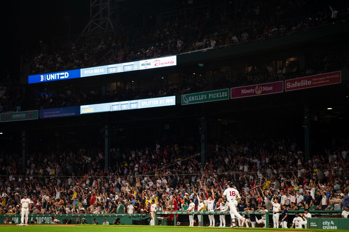 456 ft.
The longest homer at Fenway this season. 😮‍💨