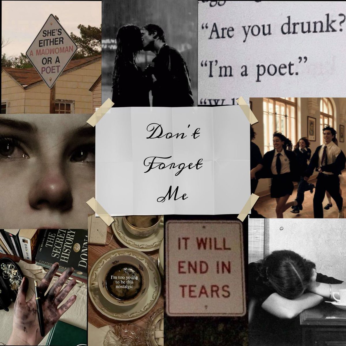 sherlynsvault's tweet image. Welp. Just found out my boyfriend was paid to date me. Should I cry? Write a poem? Or run away?
Don't Forget Me by Sherlyn Garcia
#UnhingedPit #R #NA #DarkAcademia #Q