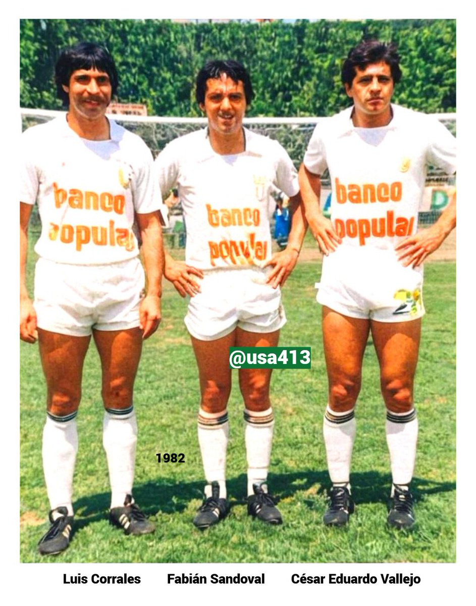 Luis Corrales, Fabián Sandoval y César Eduardo Vallejo. Bloque defensivo de LDU de Quito 1982