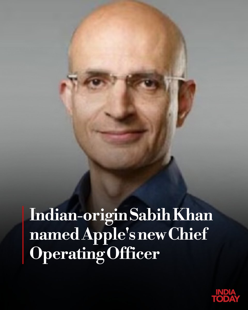Apple Inc. has appointed Sabih Khan, an Indian-origin executive and longtime company insider, as its new Chief Operating Officer, succeeding Jeff Williams in a planned leadership transition. 

Khan, who has been with Apple for 30 years and currently serves as Senior Vice
