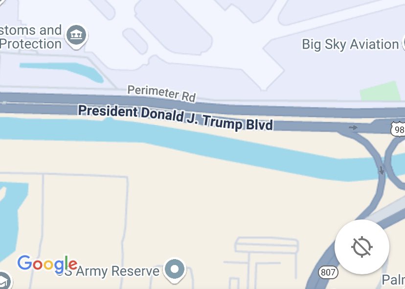 Ari Hait (@wpbf_ari) on Twitter photo Google maps didn’t waste any time.
Palm Beach County Commissioners voted this morning to rename a portion of Southern Blvd as “President Donald J Trump Blvd.”
Reaction from the state lawmaker who proposed the idea and from the locals who oppose it, tonight at 11 on <a href="/WPBF25News/">WPBF 25 News</a> Google maps didn’t waste any time.
Palm Beach County Commissioners voted this morning to rename a portion of Southern Blvd as “President Donald J Trump Blvd.”
Reaction from the state lawmaker who proposed the idea and from the locals who oppose it, tonight at 11 on <a href="/WPBF25News/">WPBF 25 News</a>