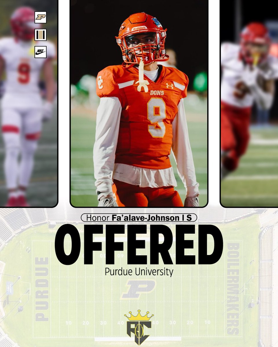 Raising Champions (@raisingchamps_) on Twitter photo Adding on to the list of 30+ offers.
Congratulations to big time athlete, Honor Faalave-Johnson for picking up offer #35 from Purdue University. The talent shows & the blessings keep flowing in.
<a href="/HonorFaalave/">Honor Fa’alave Johnson</a> <a href="/BoilerFootball/">Purdue Football</a>
#RaisingChampions #BoilerUp #FaithFamilyFootball Adding on to the list of 30+ offers.
Congratulations to big time athlete, Honor Faalave-Johnson for picking up offer #35 from Purdue University. The talent shows & the blessings keep flowing in.
<a href="/HonorFaalave/">Honor Fa’alave Johnson</a> <a href="/BoilerFootball/">Purdue Football</a>
#RaisingChampions #BoilerUp #FaithFamilyFootball