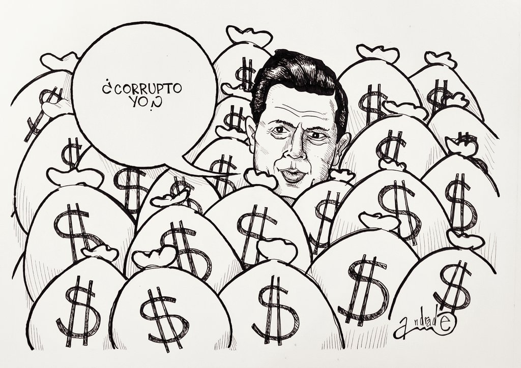 Les dejo mi cartón de hoy "Mentiras". El pasado fin de semana comenzaron a salir notas periodísticas donde se señala a <a href="/EPN/">Enrique Peña Nieto</a> de haber recibido un soborno de 25 millones de dólares por parte de empresarios de #Israel para la compra del software #Pegasus, hecho que negó Peña Nieto.