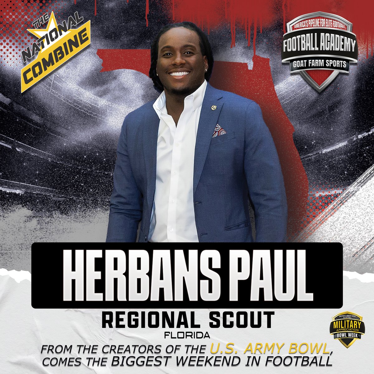 Military Appreciation Bowl Week (@usarmybowl) on Twitter photo Do you have what it takes to be part of "America's Biggest Week in Football"? If so, #WeHaveAJerseyForYou. Regional Scout,
<a href="/HerbansPaul/">Coach Paul</a> is accepting nominations today! Complete this form for an evaluation: forms.gle/54YA9WNd9nsjLi… Do you have what it takes to be part of "America's Biggest Week in Football"? If so, #WeHaveAJerseyForYou. Regional Scout,
<a href="/HerbansPaul/">Coach Paul</a> is accepting nominations today! Complete this form for an evaluation: forms.gle/54YA9WNd9nsjLi…