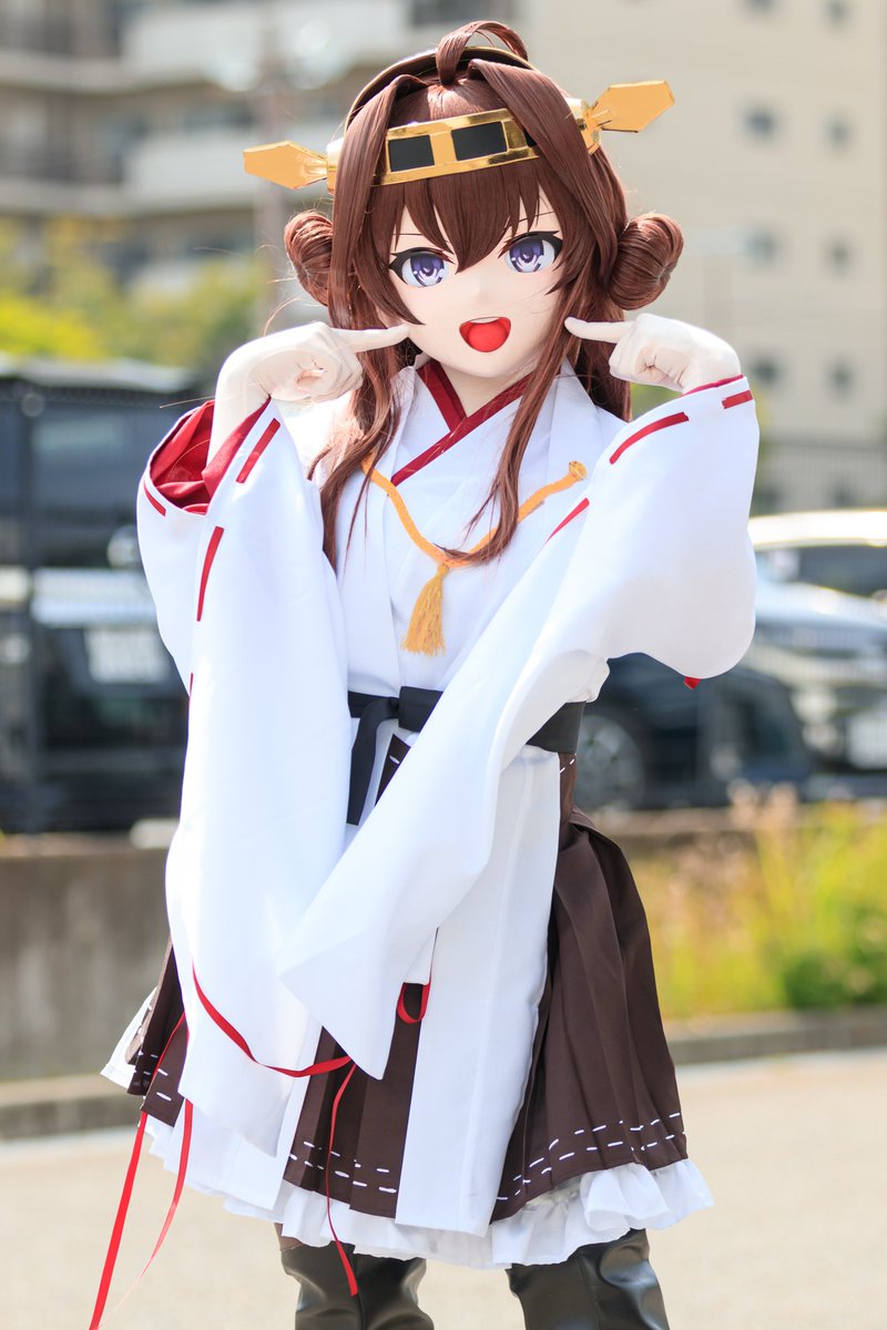 *ばかでかい声* "おはいようデース❗❗"
*Stupidly loud voice* "GOOD MORNING DESU❗️❗️"

📸: <a href="/Tori_Kig/">しーちきん</a> 

#艦これ #フリートドック神戸 #FD神戸 #着ぐるみ