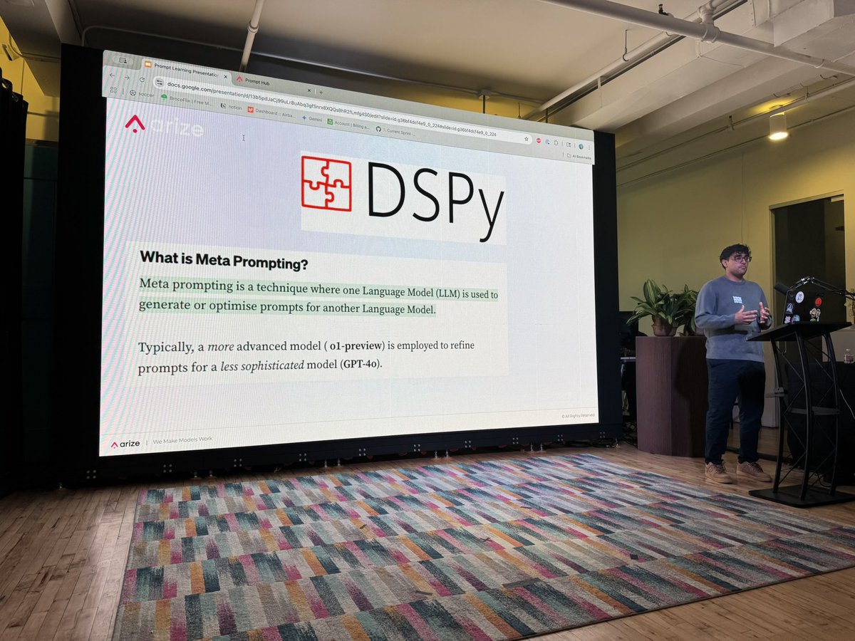 And <a href="/DSPyOSS/">DSPy</a> makes an appearance in a talk by <a href="/arizeai/">Arize AI</a> at our AI Agent SF meetup!