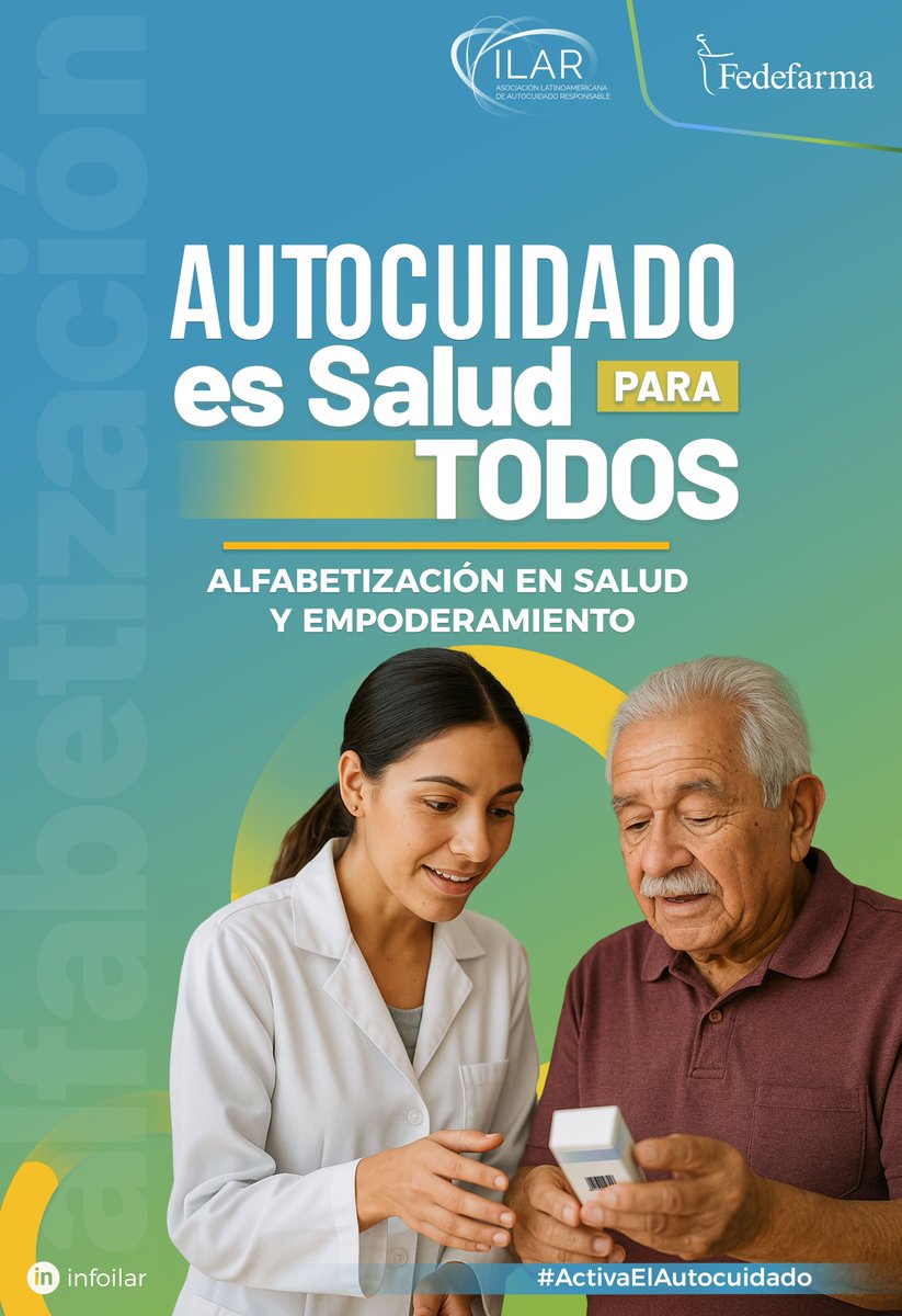 #Fedefarma se suma al impulso de @ILAR por una
transformación digital que beneficie a todos,
incluyendo a personas con discapacidades o con
acceso limitado a servicios tradicionales.
#ActivaElAutocuidado #AutocuidadoEsSalud
#FedefarmaORG