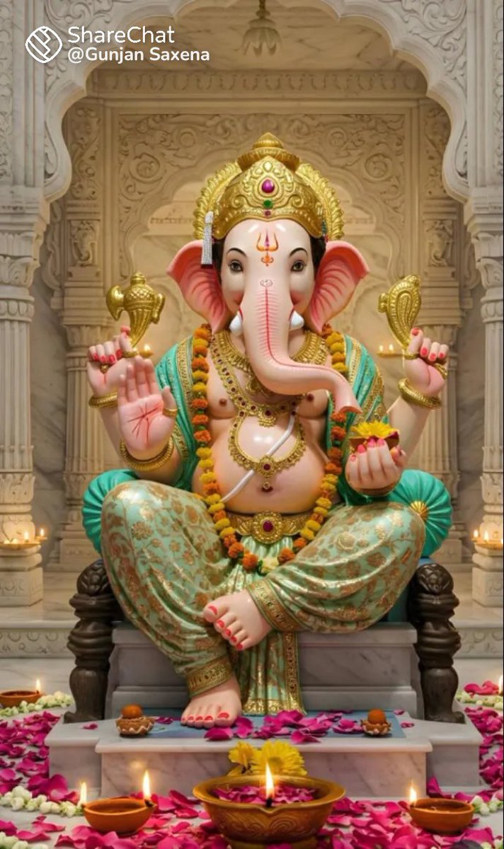 ॐ श्री गणेशाय नमः 🥀 🙏 सनातन मित्रों शुभ सवेरा 🥀 🙏 आप सभी का दिन शुभ मंगलमय हो 🚩 गजाननं भूतगणादिसेवितं कपित्थजम्बूफलचारु भक्षणम्ं। उमासुतं शोकविनाशकारकं नमामि विघ्नेश्वरपादपङ्कजम्
