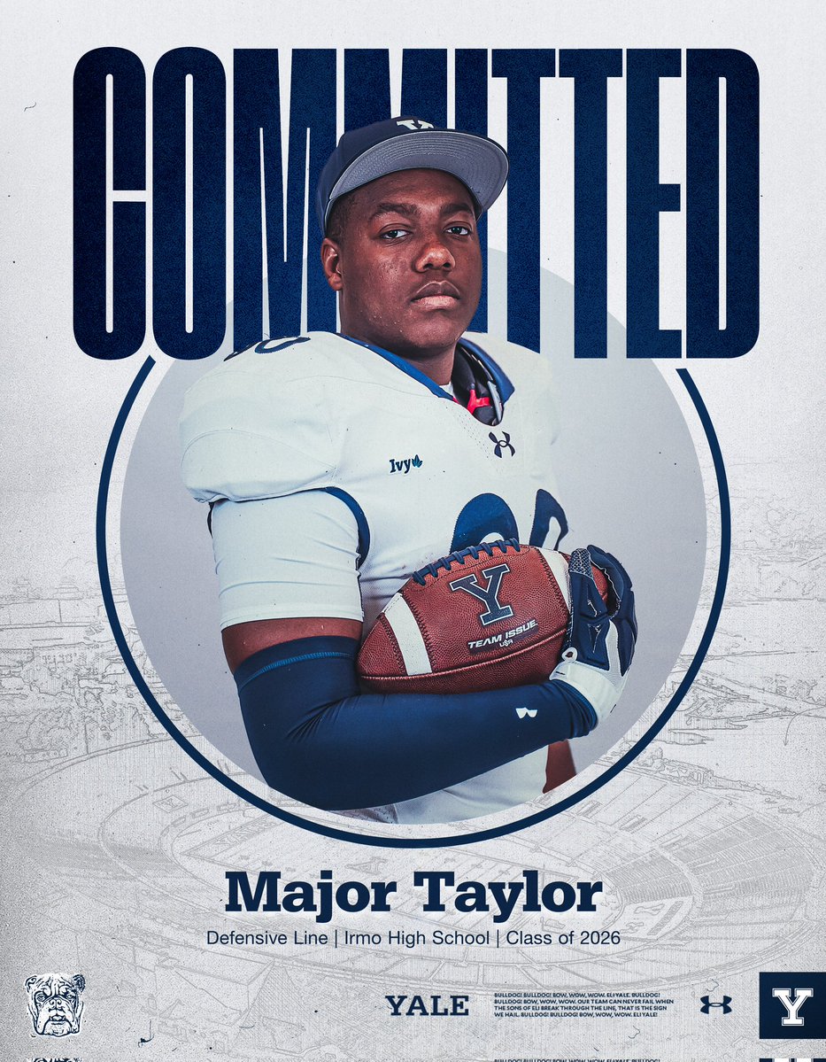 MajorTaylor30's tweet image. It's been a whirlwind. I'm blessed and excited to announce my commitment to @yalefootball! Thank you to all of the amazing schools and coaches who believed in me. I'm forever grateful!
@Demyond1 @1luv5 @Dash25_ @CoachRenoYale @CoachJanecek @coach_smcgowan @Bigstef72…