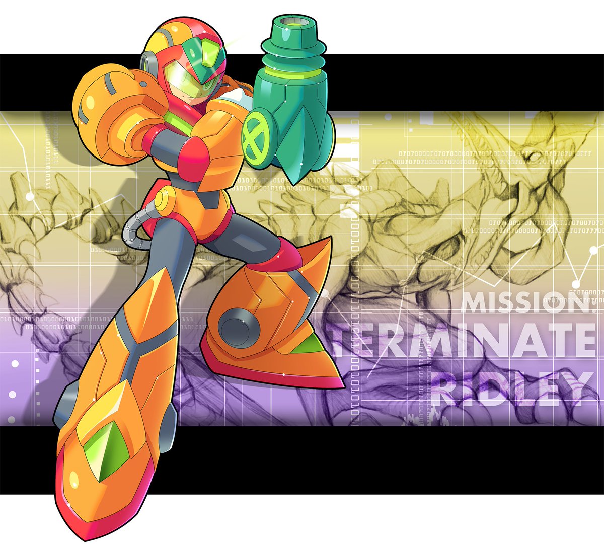 MegamanUMX's tweet image. X - Power Suit Armor #Metroid #MegamanX #Samus #2017art