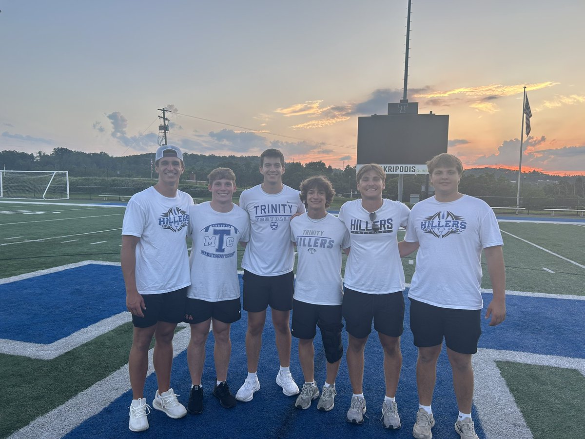 Trinity Hillers Varsity Football (@footballhillers) on Twitter photo Past-Present-& FUTURE HILLERS attacked Night #1 of Future Camp. There was great effort and Energy by all. See you tomorrow Night! <a href="/TRINITY_MLUCAS/">Dr. Michael Lucas</a> <a href="/thstrinitypride/">Trinity High School</a> <a href="/Trinity_Hillers/">Trinity Athletics</a> <a href="/dr_zebrasky/">Dr. Zebrasky</a> <a href="/DKnause5/">Coach Knause</a> Past-Present-& FUTURE HILLERS attacked Night #1 of Future Camp. There was great effort and Energy by all. See you tomorrow Night! <a href="/TRINITY_MLUCAS/">Dr. Michael Lucas</a> <a href="/thstrinitypride/">Trinity High School</a> <a href="/Trinity_Hillers/">Trinity Athletics</a> <a href="/dr_zebrasky/">Dr. Zebrasky</a> <a href="/DKnause5/">Coach Knause</a>