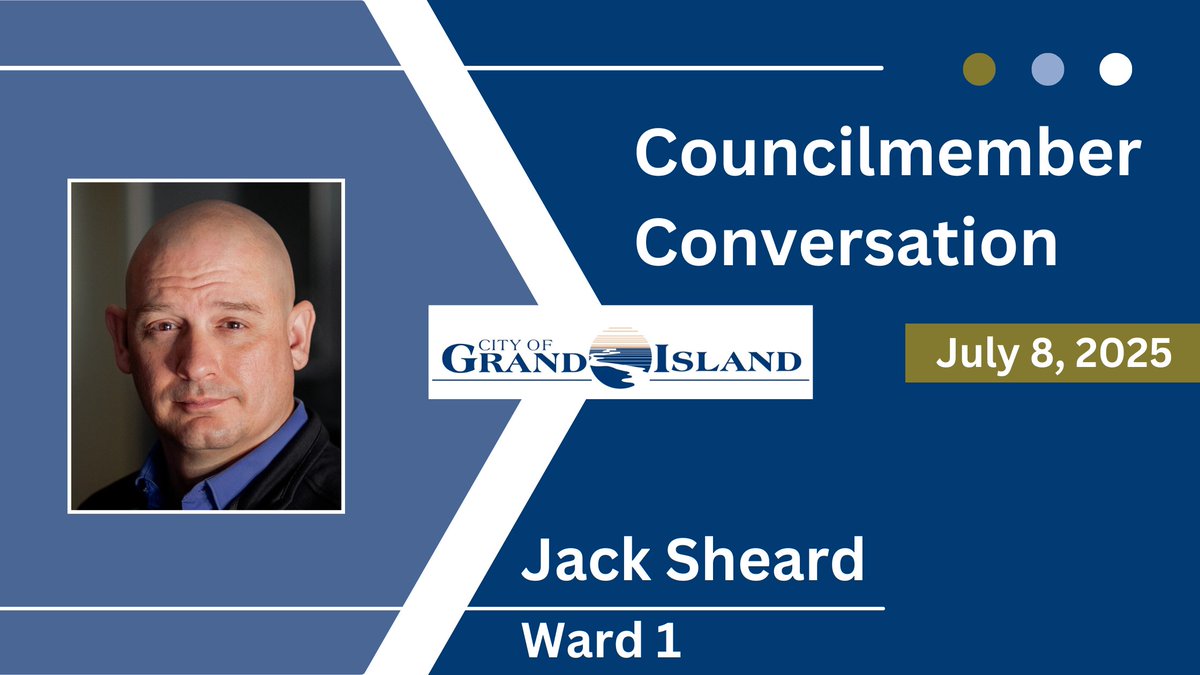 CityofGI's tweet image. Tonight's meeting just wrapped up, but not before the council gave approval to the Parks & Rec Master Plan, more than $60,000 for a GIPD Drug Task Force and the use of a facility to benefit both Public Works & Police.
Ward 1's Jack Sheard joins us: youtu.be/2PjtLzffgwQ