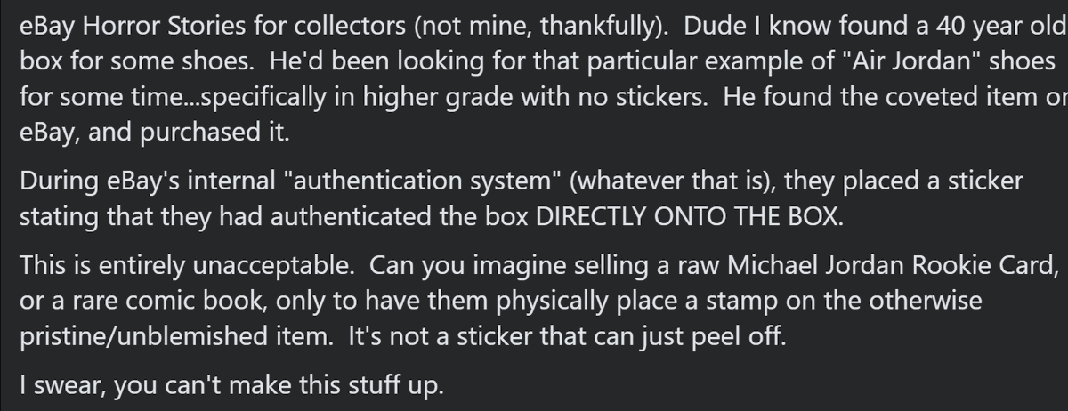 hostingscams's tweet photo. @eBay , you do realize when this happens, sellers share these experiences with friends, who also share it with others who are also buyers &amp; sellers.  As an avid collector of Silver to modern age comic memorabilia this does not encourage me to buy anything you authenticate.

#eBay https://t.co/DVdcaMCH5k