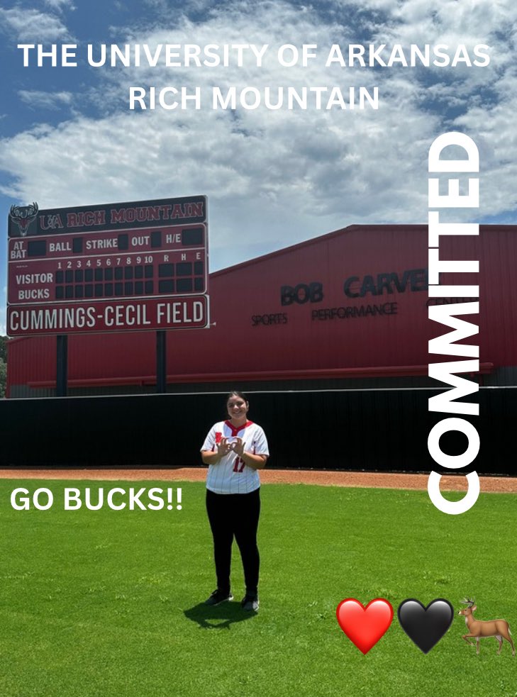 Congratulations to 2026 Senior Journey Garrett for her commitment to play softball at the University of Arkansas Rich Mountain! We are SO proud of all your hard work!!!
