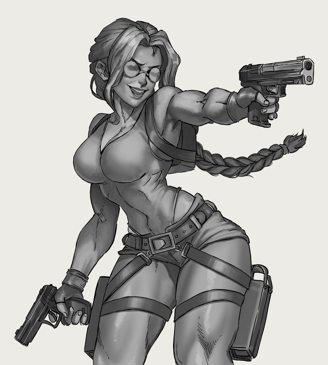 Ferraz_verso's tweet image. Grayscale from the last piece of Lara.
#TombRaider