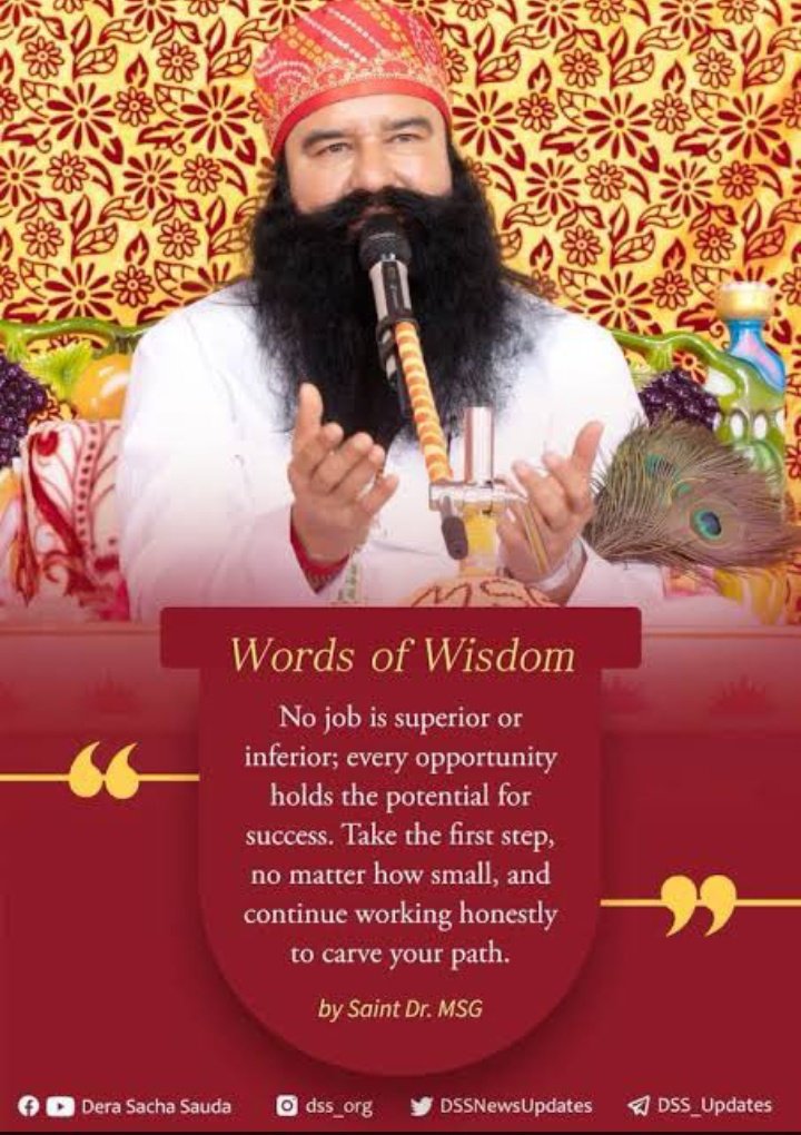 KIRANDEEPK18369's tweet photo. In this world it's necessary to make ourselves a good human being and change bad habits with great spirit. "Saint MSG" telling us the way of "Self Improvement" With the help of 💭🧘‍♀️meditation  will  Increased our will power #WednesdayWisdom which boosts our strength &amp; health. https://t.co/ujzwFsoEvP