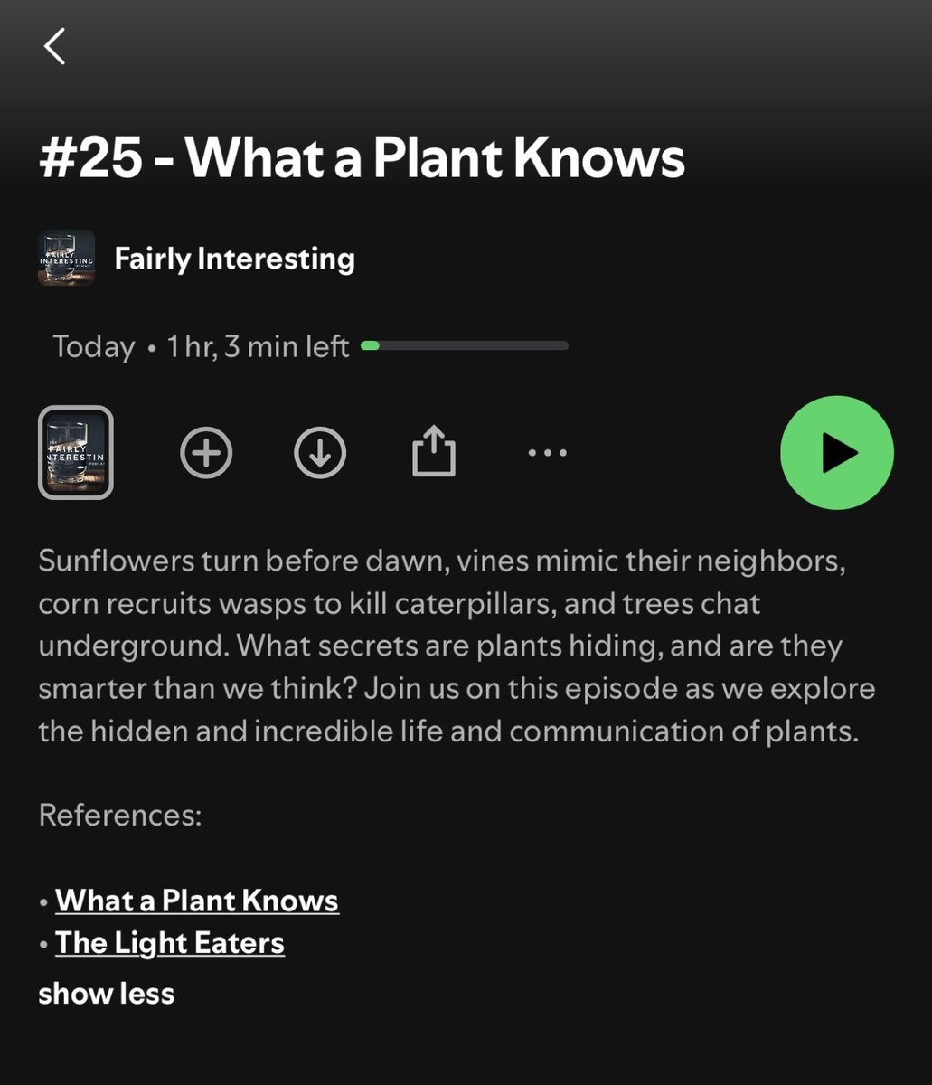 Episode #25 - What a Plant Knows. Available now: linktr.ee/fairlyinterest…
