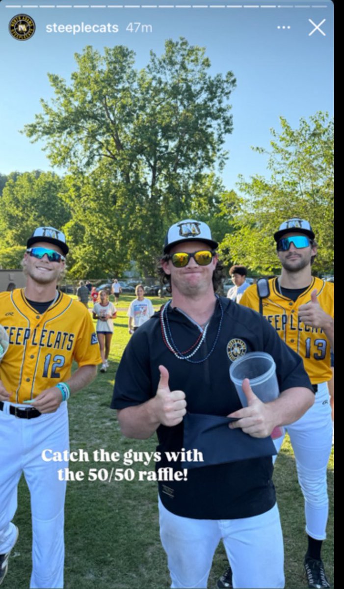 TheRichieT's tweet photo. T made his debut in the Necbl league with perfect 8th inning to help North Adams Steeplecats get the win over 1st place Keene SwampBats @TylerTedeschi1 @AprilTedeschi https://t.co/UybyrZNOMB