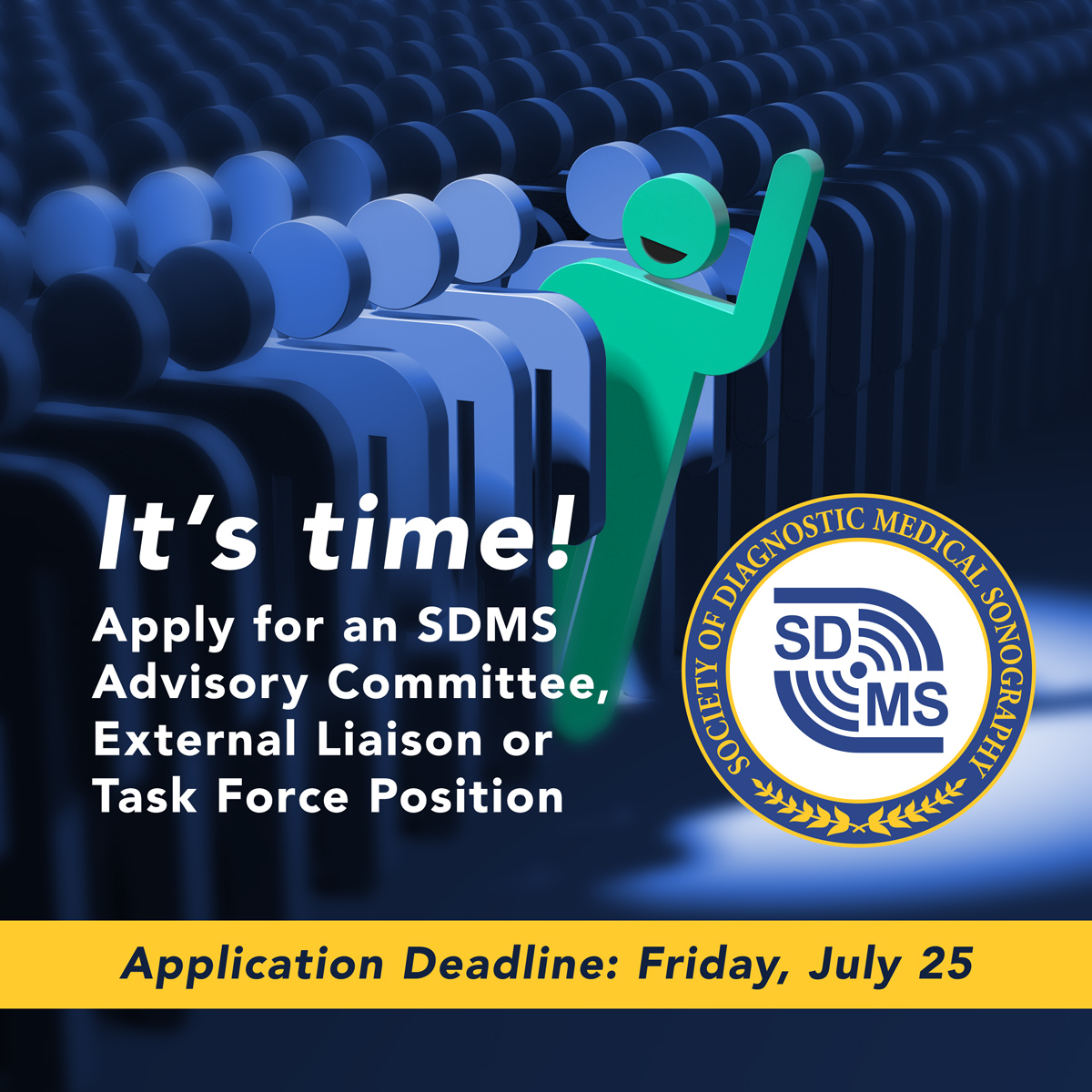 Passionate about supporting the sonography community? Join our Advisory Committees, become an External Liaison, or serve on our Task Forces. Applications open every other year—take the first step today: bit.ly/40TDFdI