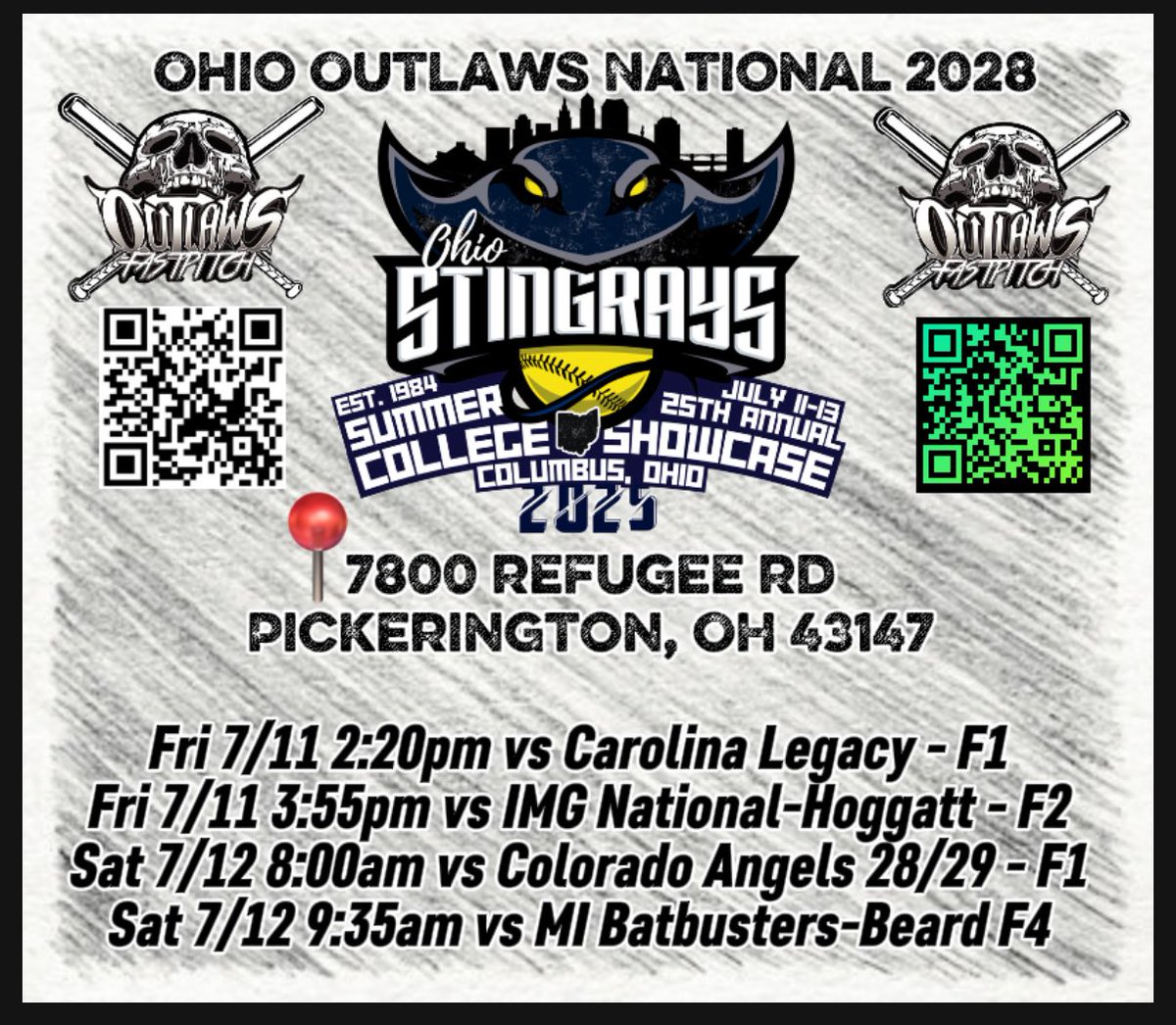 Ohio Outlaws National 2028/2029 (@outlawsnati2028) on Twitter photo After a solid showing at the IDT in CO last week finishing 6-2 and placing in the 🔝16, we are right back in action this weekend at the <a href="/OHStingraysShow/">Ohio Stingrays Showcase</a> ! #14uPowerPool here we come!! Our schedule is dropped ⬇️ so come check us out and see what we’re about 👊🏼☠️🏴☠️ After a solid showing at the IDT in CO last week finishing 6-2 and placing in the 🔝16, we are right back in action this weekend at the <a href="/OHStingraysShow/">Ohio Stingrays Showcase</a> ! #14uPowerPool here we come!! Our schedule is dropped ⬇️ so come check us out and see what we’re about 👊🏼☠️🏴☠️