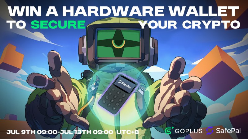 GoPlusSecurity's tweet photo. 🚀#Giveaway🎉

Win an @safepal hardware wallet to secure your crypto!  From software to hardware, @goplussecurity protects your Web3 assets.

✅Follow @GoPlusSecurity &amp; @safepal
❤️Like + RT
👥Tag 1 friend
⏳Ends 7/13 at 9AM UTC+8 (3 Winners)

🛡Lock in your chance now! https://t.co/jcllF0DlcM