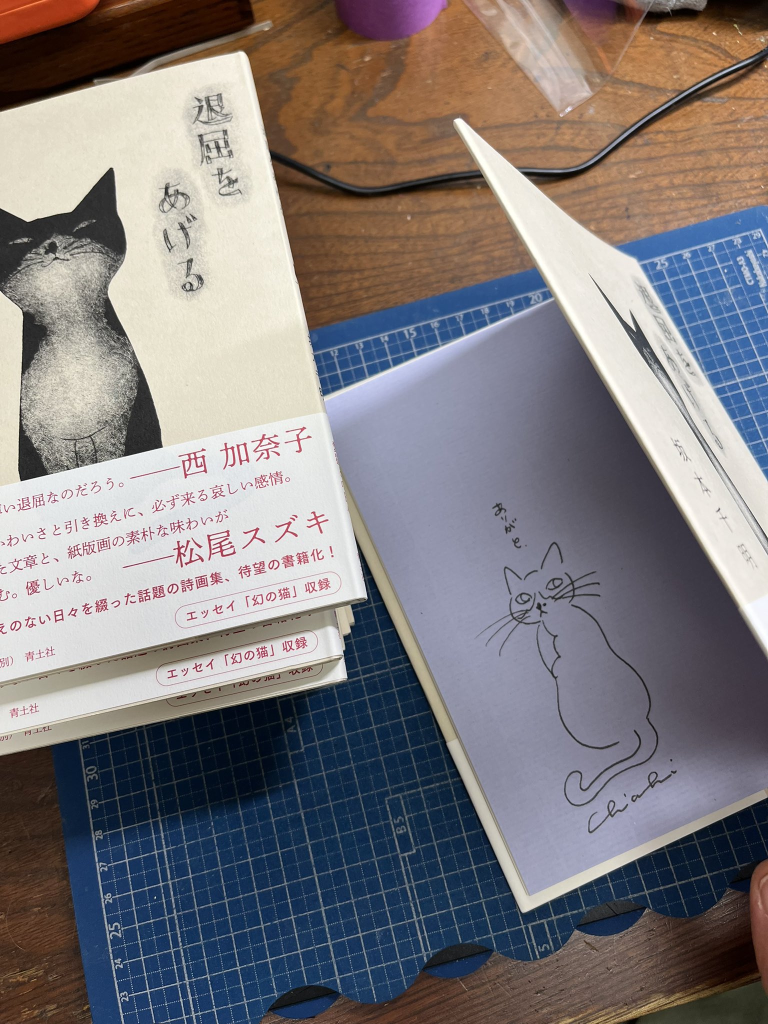本日24時に売れなければ300円❗間もなく利益なし赤字絵画❗「僕はねこ」 メルカリで本日中に売れなければ300円❗利益なし赤字絵画