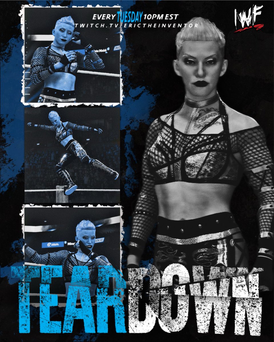 IWF on Twitch (@iwfuniverse) on Twitter photo HERE WE GO‼️
#TuesdayNightTEARDOWN STARTS NOW! 🔵
<a href="/emmavonvIWF/">Emma Von VALENTINE</a> TESTS HER RESILIENCY - <a href="/RealSteeleIWF/">DaMonte Steele</a> MEETS HIS TOUGHEST MATCH - <a href="/WittensIWF/">Wittens</a> VS. <a href="/TheRealZaddie/">Zaddie Queen</a> + MORE! 👀
HIT THE MERCH BOOTH - GET TO YOUR SEATS!
twitch.tv/erictheinventor HERE WE GO‼️
#TuesdayNightTEARDOWN STARTS NOW! 🔵
<a href="/emmavonvIWF/">Emma Von VALENTINE</a> TESTS HER RESILIENCY - <a href="/RealSteeleIWF/">DaMonte Steele</a> MEETS HIS TOUGHEST MATCH - <a href="/WittensIWF/">Wittens</a> VS. <a href="/TheRealZaddie/">Zaddie Queen</a> + MORE! 👀
HIT THE MERCH BOOTH - GET TO YOUR SEATS!
twitch.tv/erictheinventor