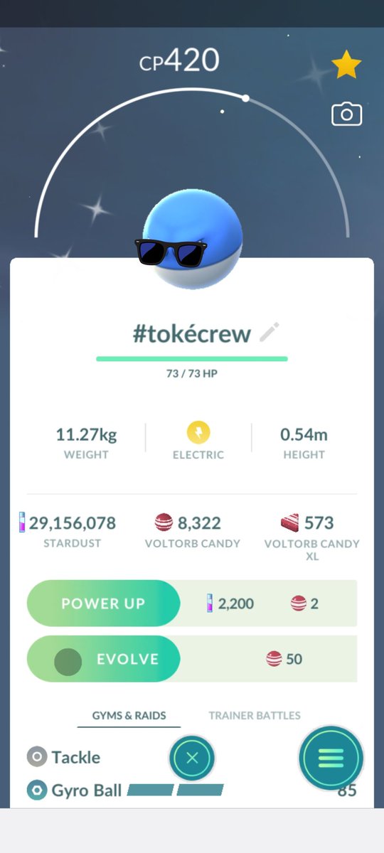 melloskitty's tweet photo. Happy Voltorb Hour 😎💖
Backity back back again 😹
What an eventful Spotlight Hour 😻
.. I almost didn't play 🙃
#tokècrew #pokemongo #tokèmongo
#420fireescape #420FURRiendly #spotlighthour #newspot #tuesdaze #shinycheck #voltorb #gottacatchemall https://t.co/M2KcR72ebV