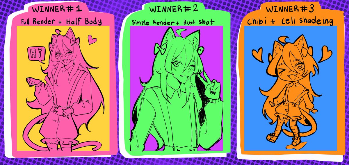 🩷Art Raffle🩷
To celebrate reaching 300 followers I decided to do an art Raffle! There will be 3 lucky winners! More info is below !  🧵