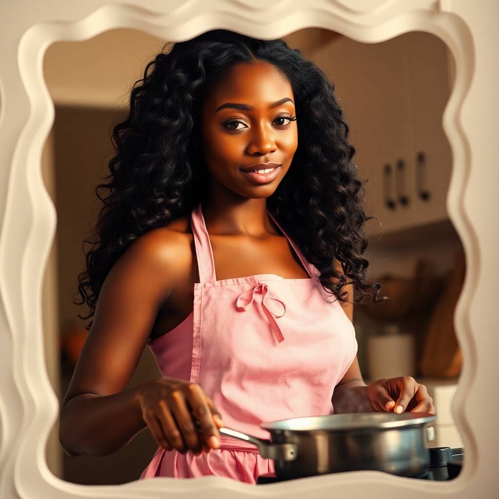 MSOutfitters07's tweet image. Whipping up some magic and soaking in those cozy kitchen vibes. ✨ There's nothing quite like a warm meal and a confident glow to make the day.#KitchenVibes #CozyCooking #ConfidentQueen #GlowingSkin #ModernBaddie #HomeCook #NaturalBeauty #BlackGirlMagic #PinkApron #ComfortFood