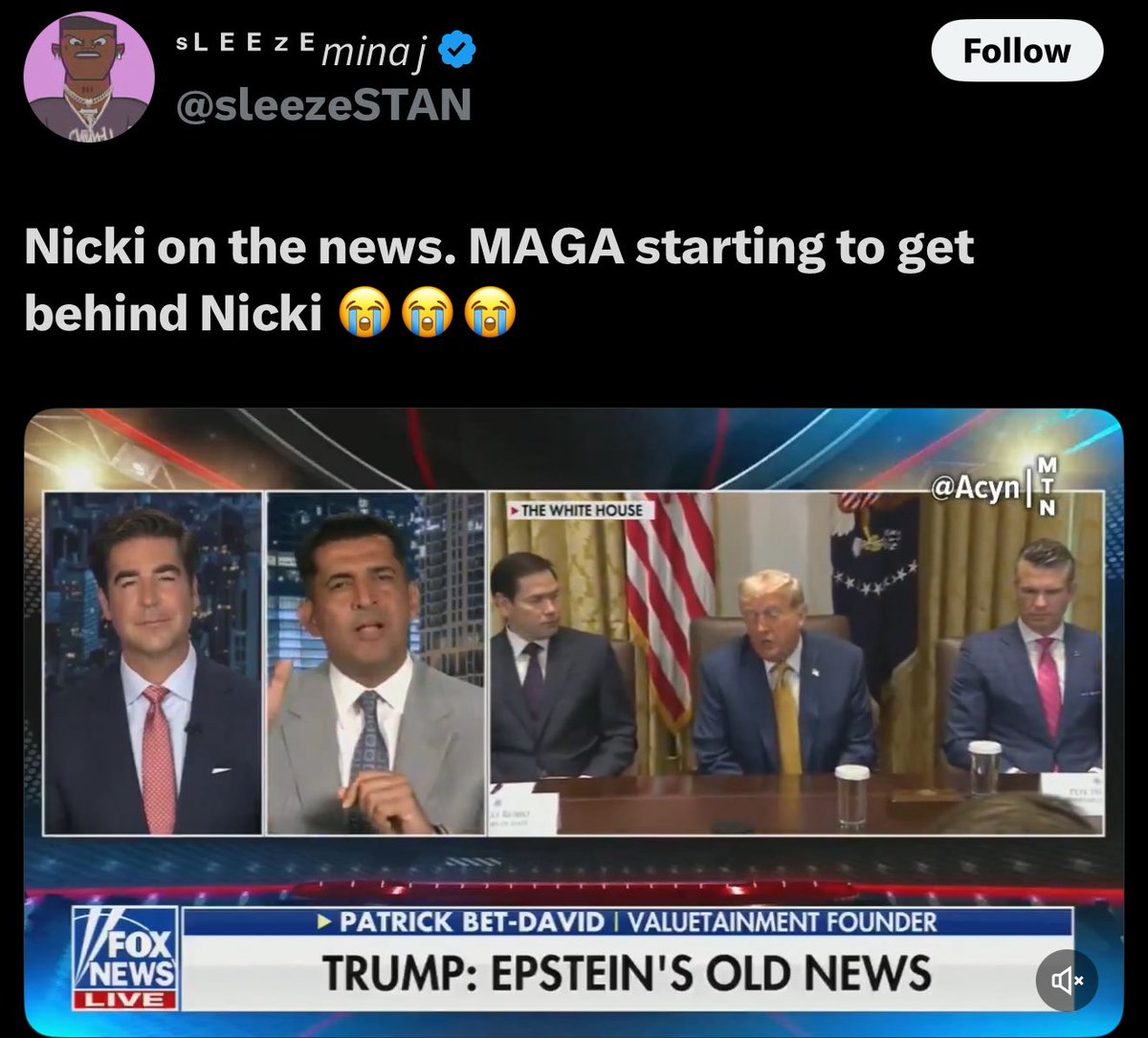 Why are barbz acting like MAGA backing up Nicki is a good thing? 😭😭😭😭😭😭😭😭😭😭