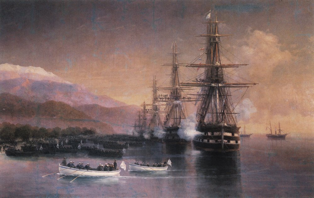 The landing to Subashi #artbots #aivazovski