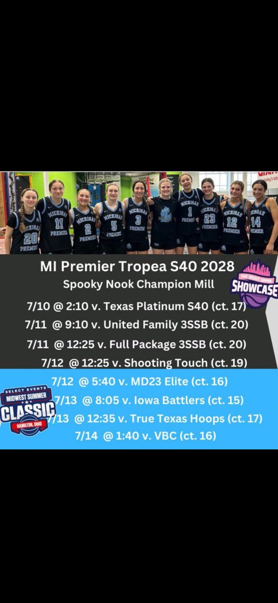 Adalyn Jarchow (@adalyn_jarchow) on Twitter photo Super exited to play this weekend!!! Here is our updated schedule! <a href="/NookBasketball/">SpookyNookBasketball</a> <a href="/MIpremier2028/">Michigan Premier 28</a> <a href="/MIpremierbball/">Michigan Premier</a> Super exited to play this weekend!!! Here is our updated schedule! <a href="/NookBasketball/">SpookyNookBasketball</a> <a href="/MIpremier2028/">Michigan Premier 28</a> <a href="/MIpremierbball/">Michigan Premier</a>