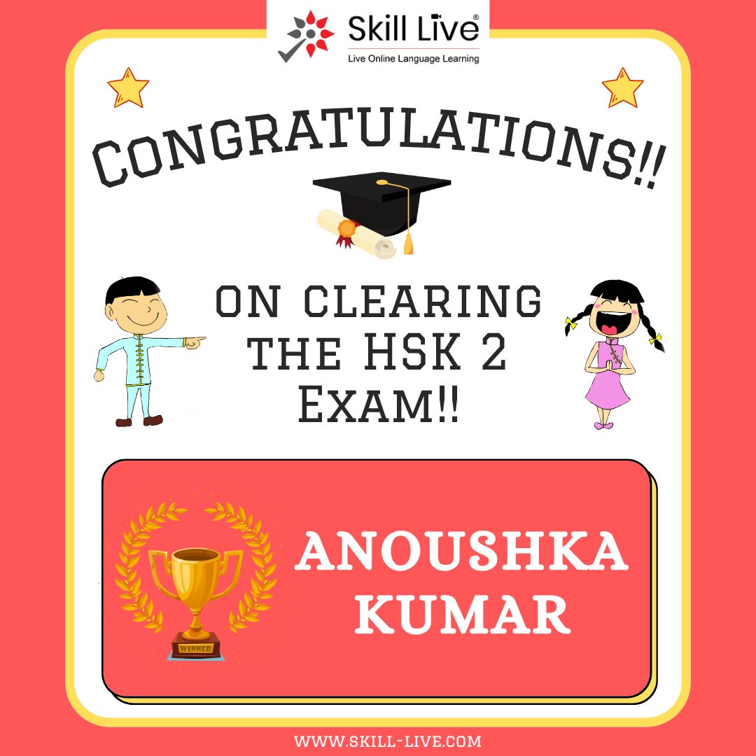 Skill_Live_INT's tweet image. Congratulations, Anoushka Kumar, on clearing the HSK 2 exam!

Inspired by Anoushka’s journey? Click the link to book a free class:
forms.gle/j2bc4zgAy6TqVY…

Contact us at: 9513315885

#skilllive #mandarinlanguage #hsk #chineselanguage #communicationskills #studentachievement