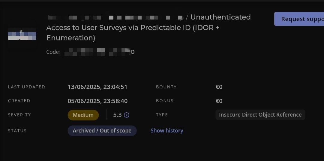 How broken access control vulnerabilities are closed as out of scope and informative,

 I started to suffer <a href="/intigriti/">Intigriti</a>
