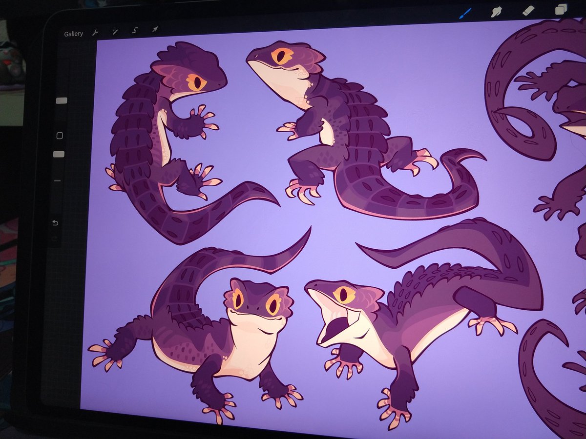 Malkee's tweet image. I forgot about portfolio day but here&apos;s skink progress